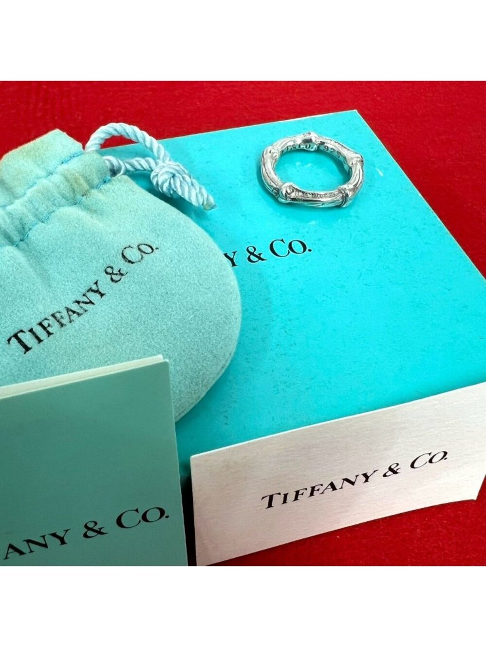Tiffany & Co Vintage Bamboo Ring 925 Sterling Silver